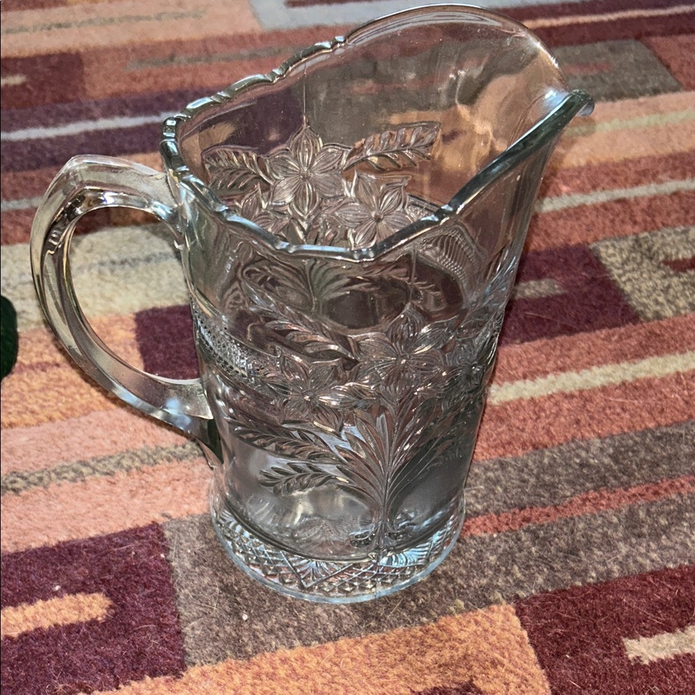 Elegant Clear Glass Pitcher